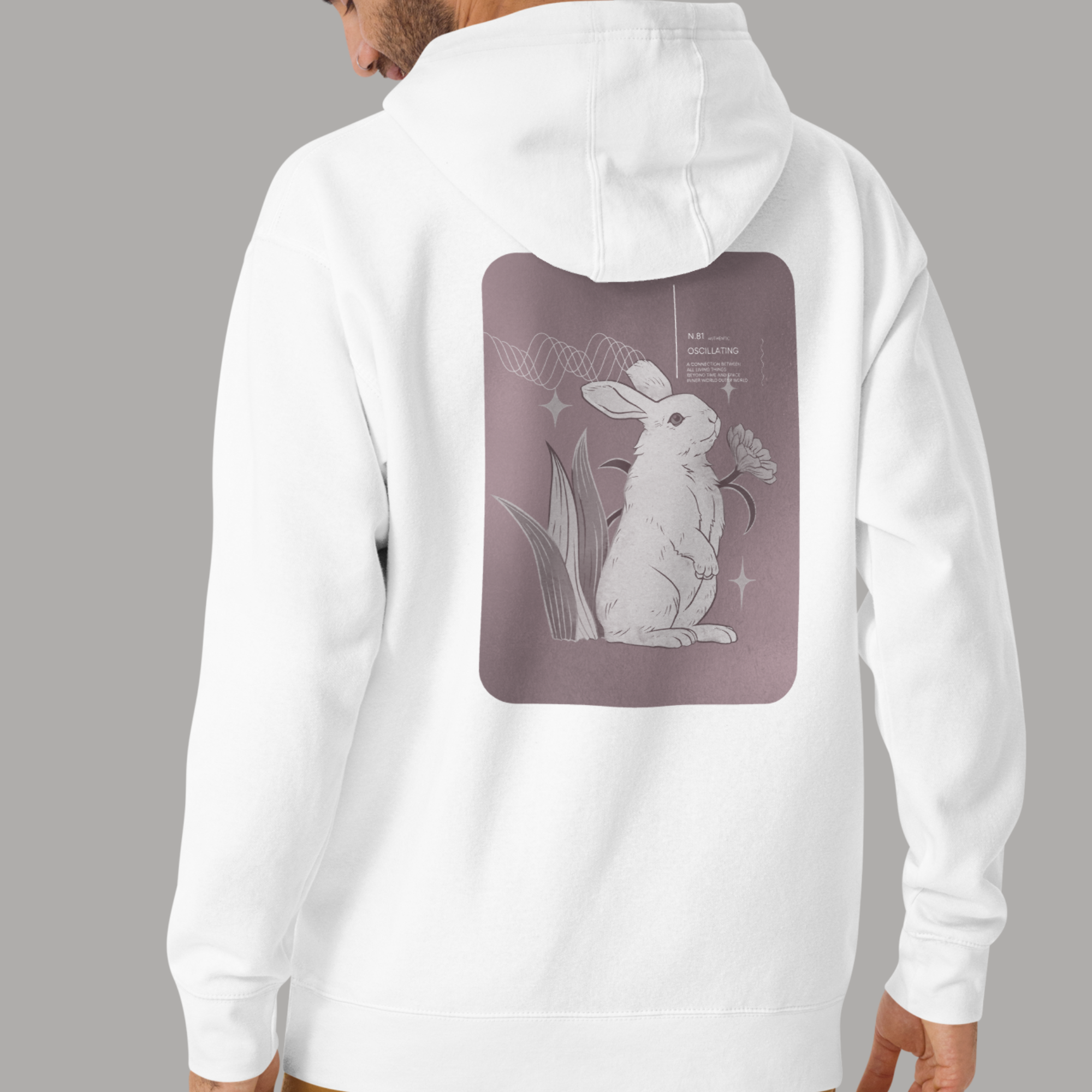 Oscillating x White Hoodie