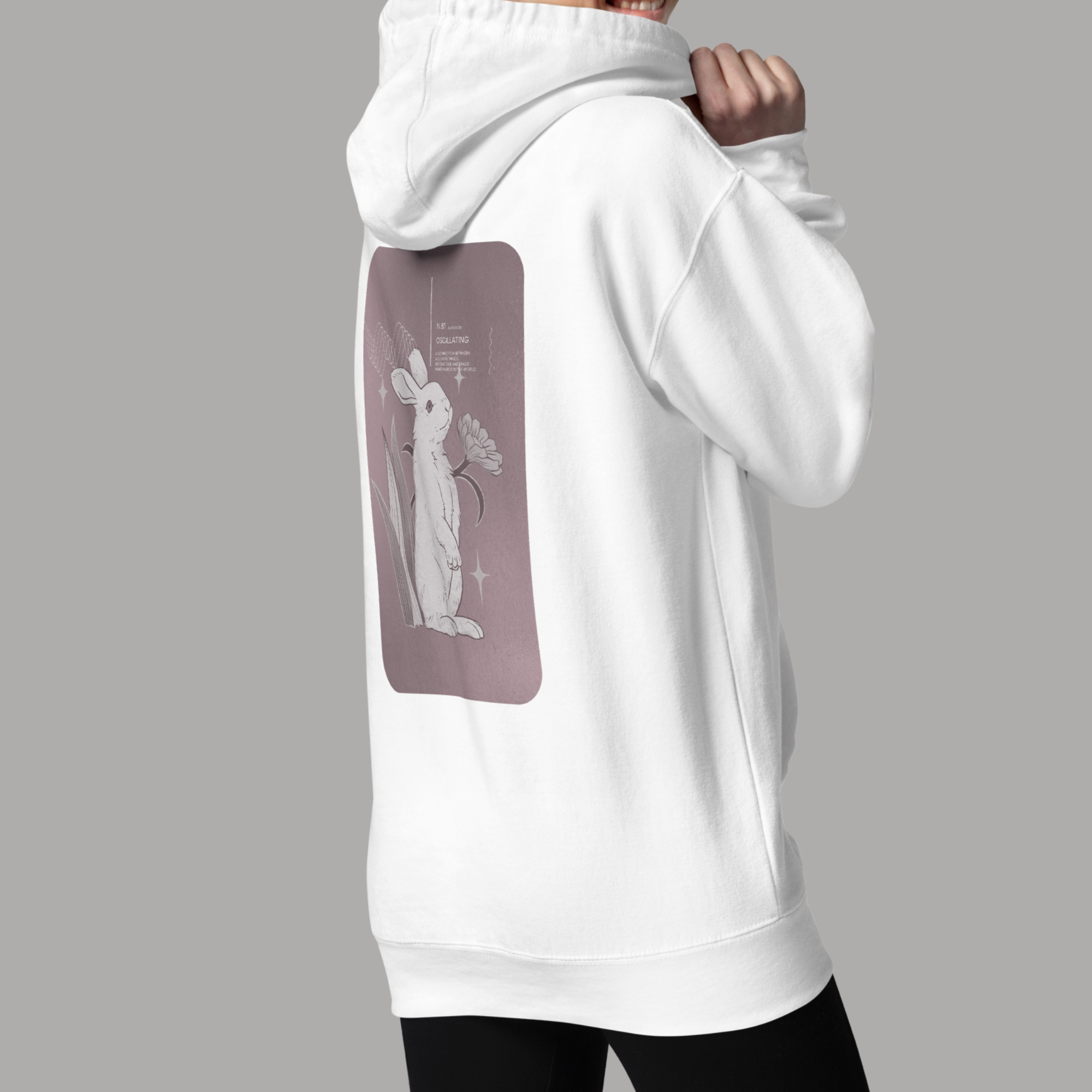 Oscillating x White Hoodie
