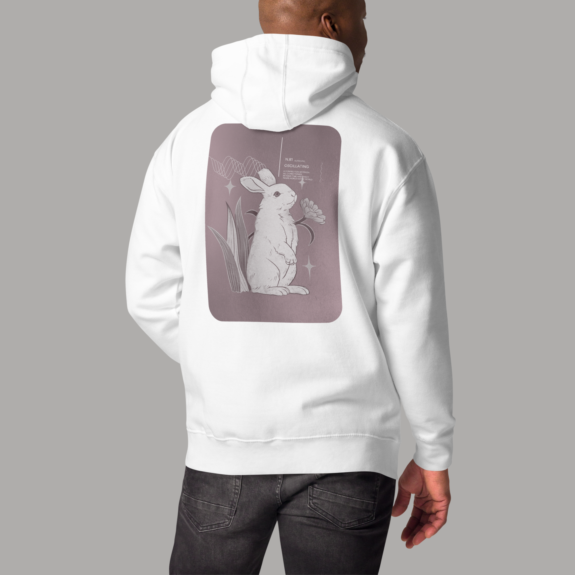 Oscillating x White Hoodie