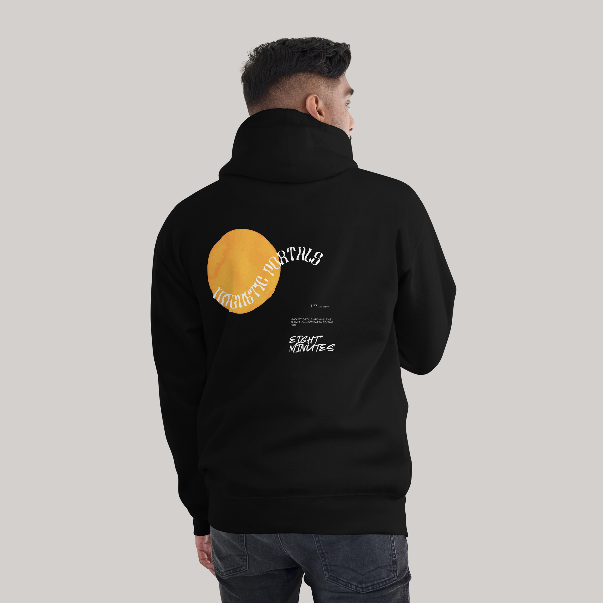 Black hoodie graphic