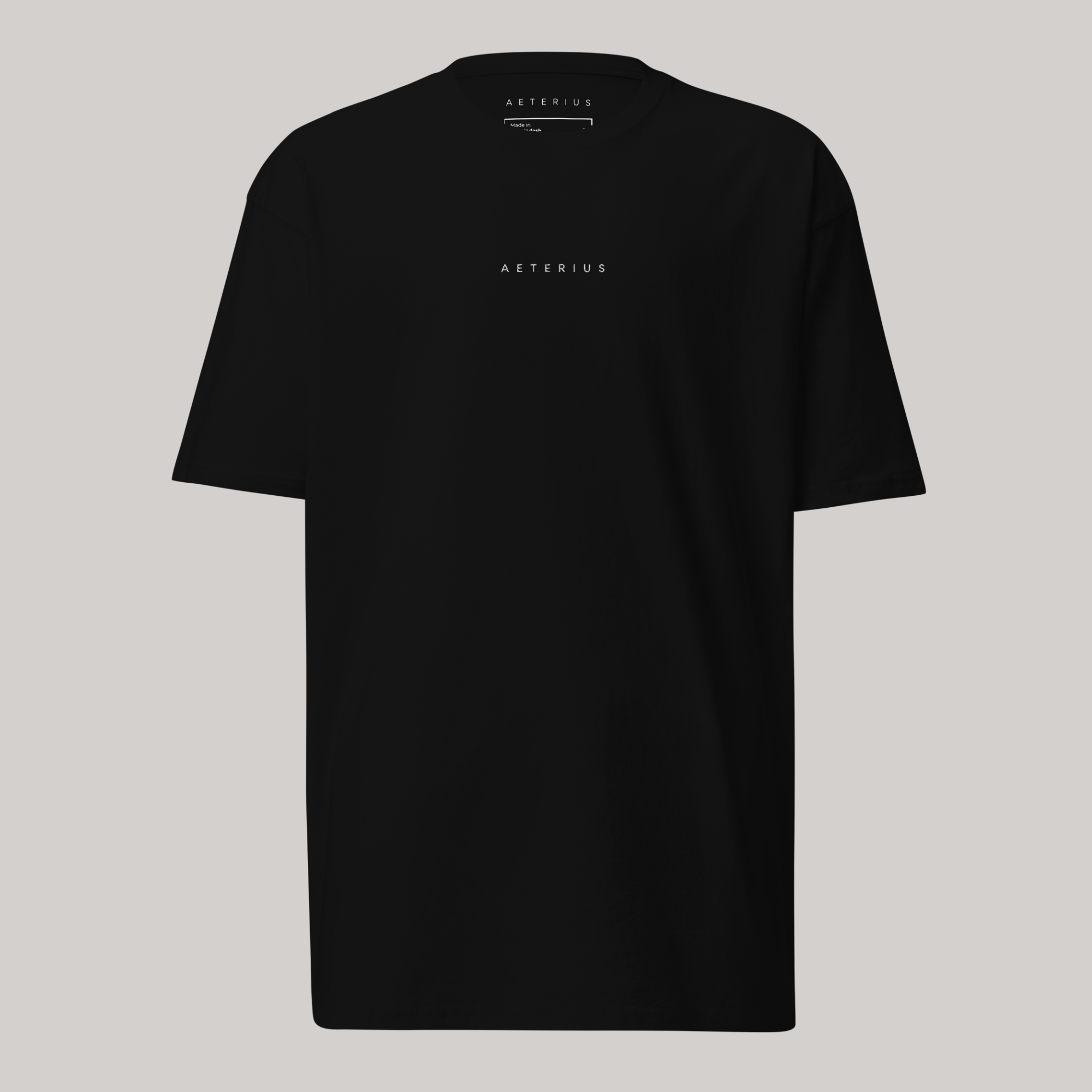 AETERIUS tee plain black t-shirt Luxury Streetwear urban clothing fashion