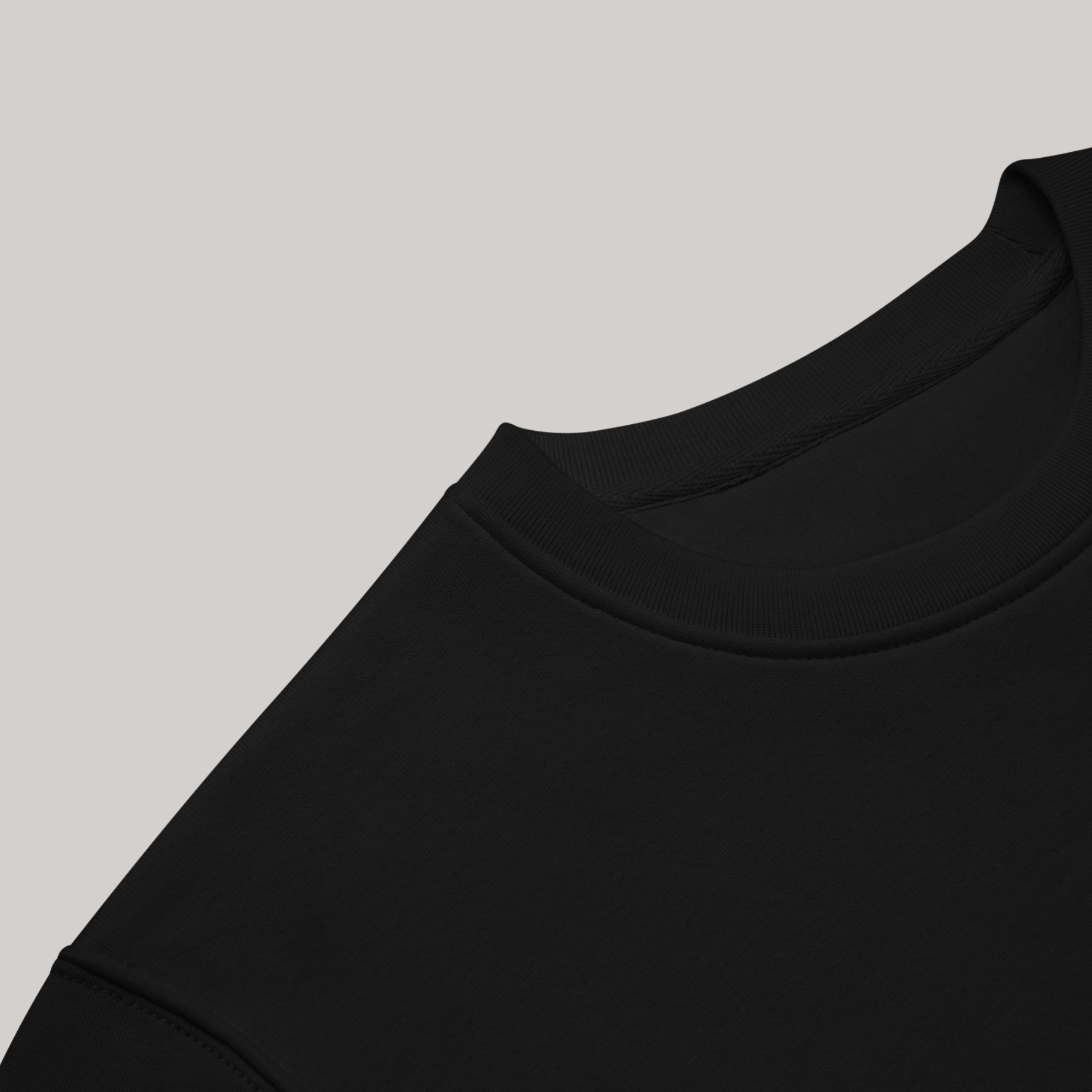 details of crystalized ocean black crewneck sweatshirt oversized graphic hoodies streetwear aeterius