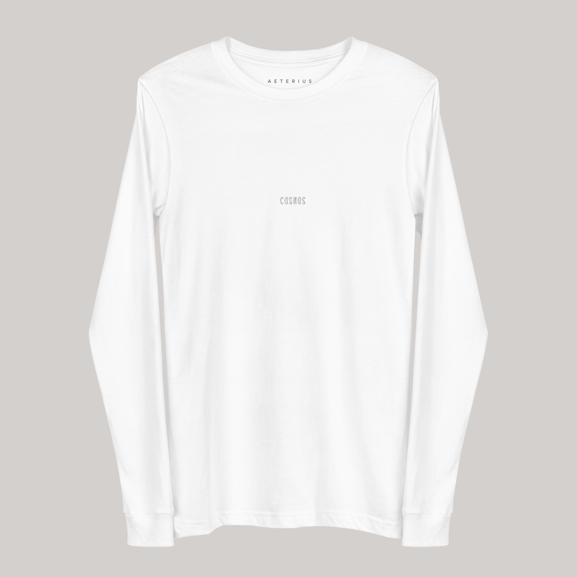 long sleeve white shirt aeterius streetwear cosmos fashion