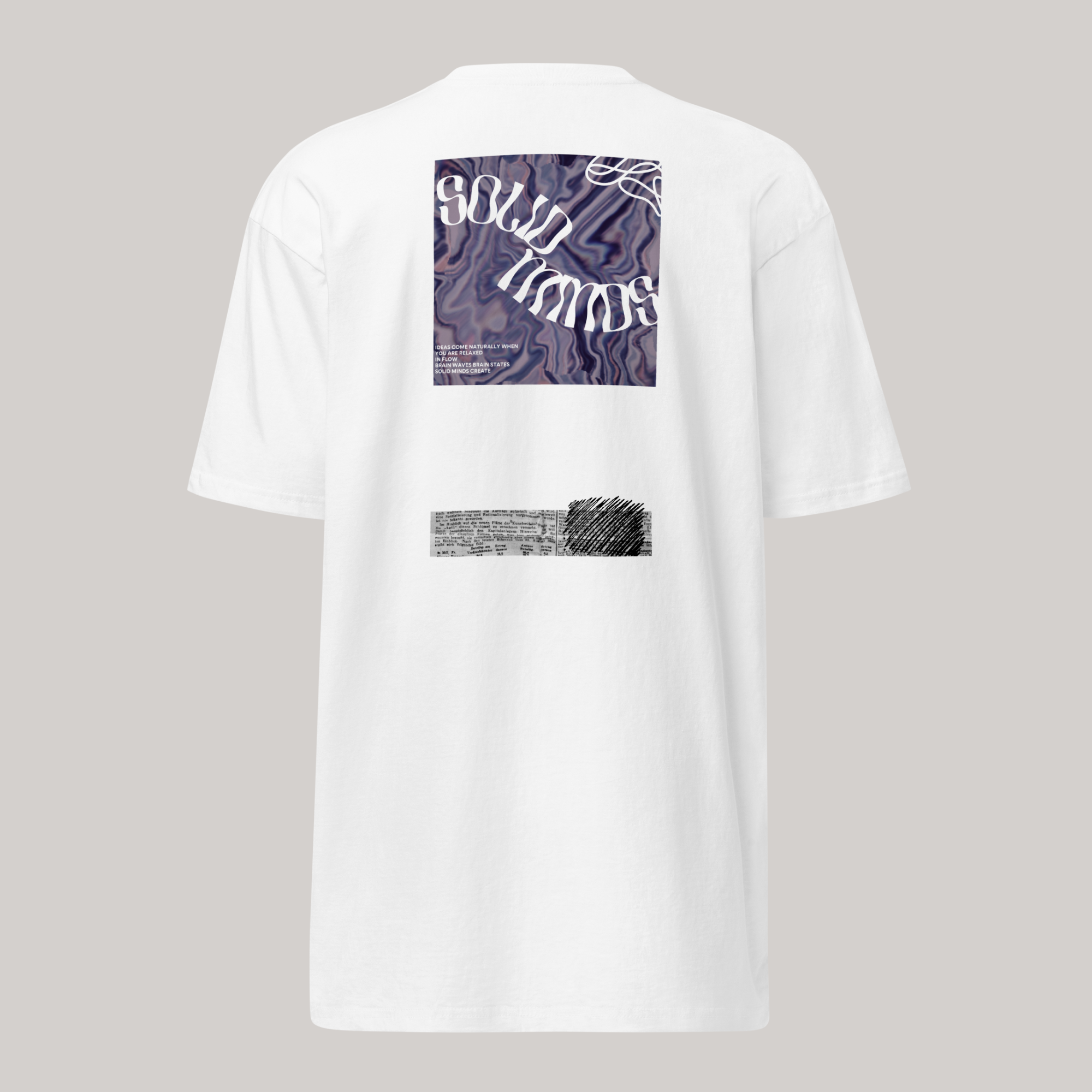 Solid Minds t shirt white back design graphic tee luxury streetwear aeterius edgy