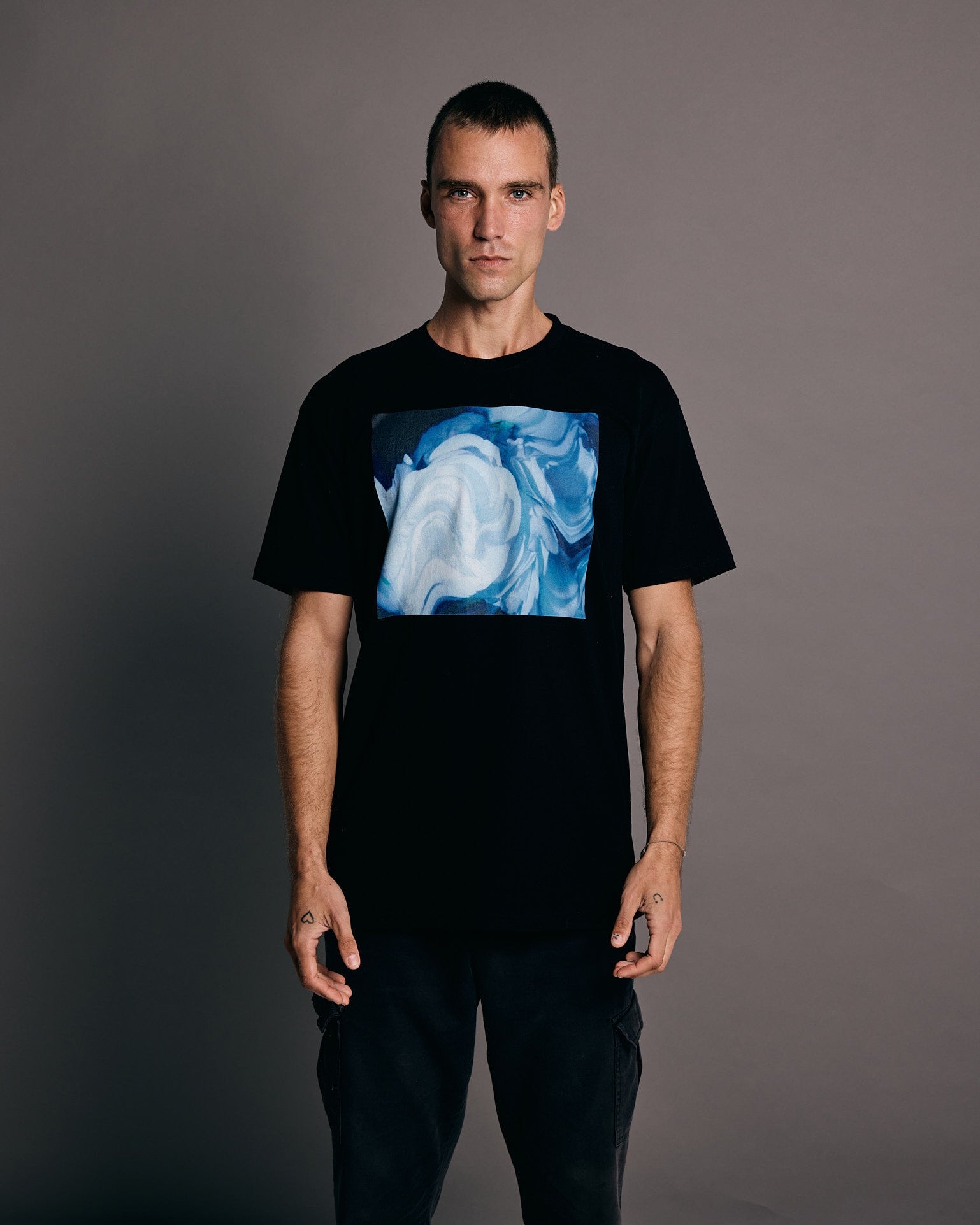 Roselight x Black T-Shirt (RARE) x Black and Blue