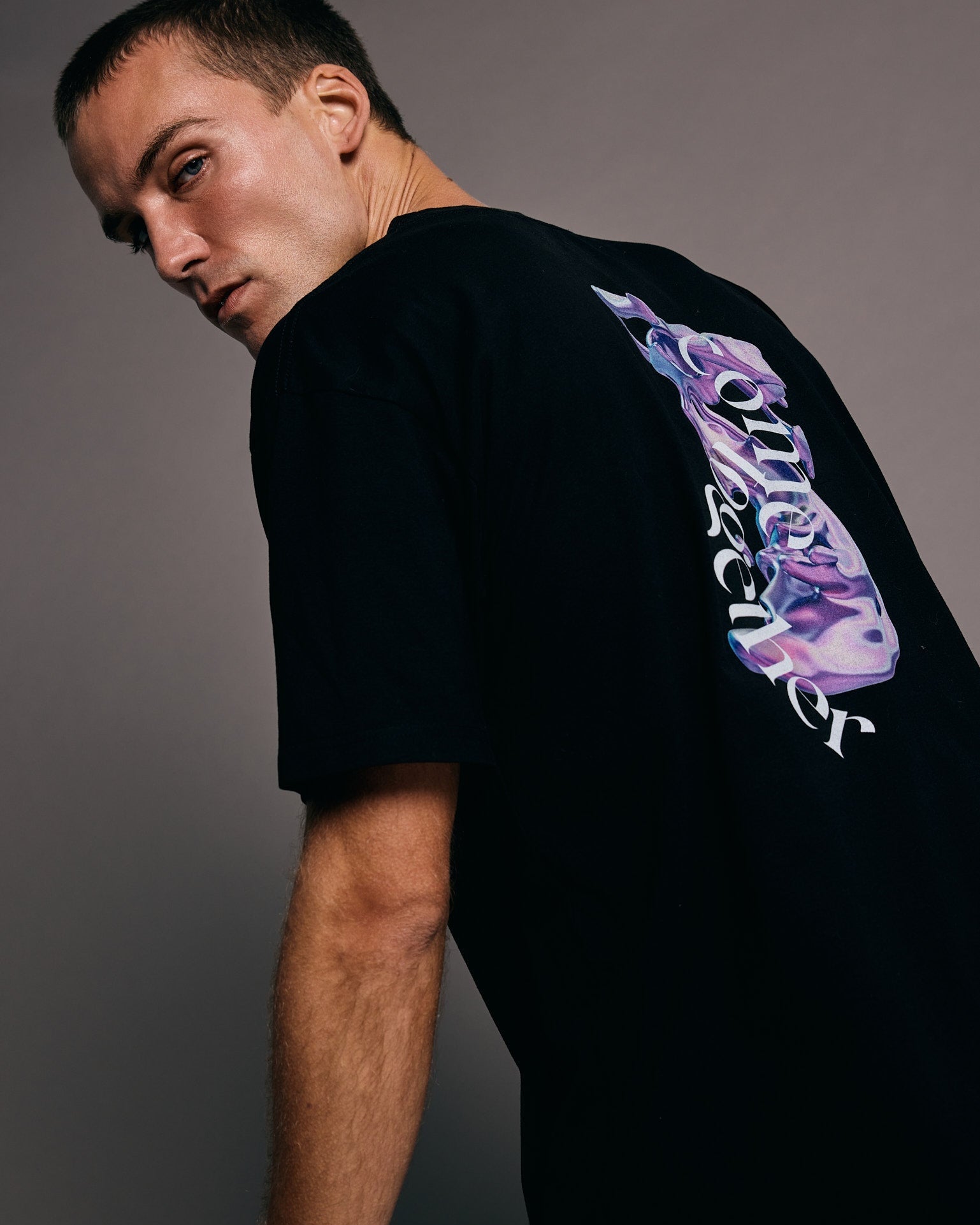 Come Together x Graphic T-Shirt x Black T-Shirt (Back Design)