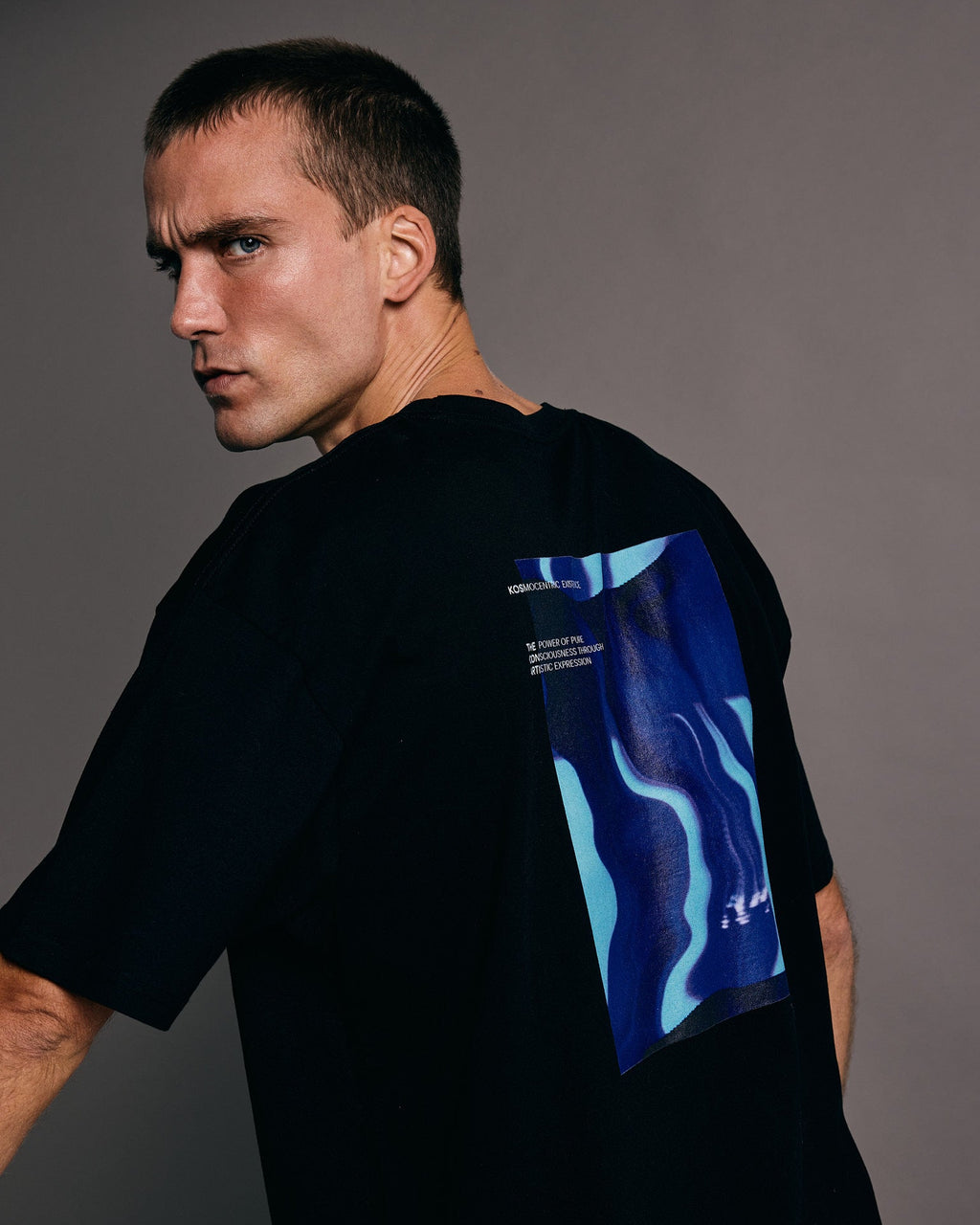 Kosmocentric x Black T-Shirt x Black Graphic Tee (Back Graphics)