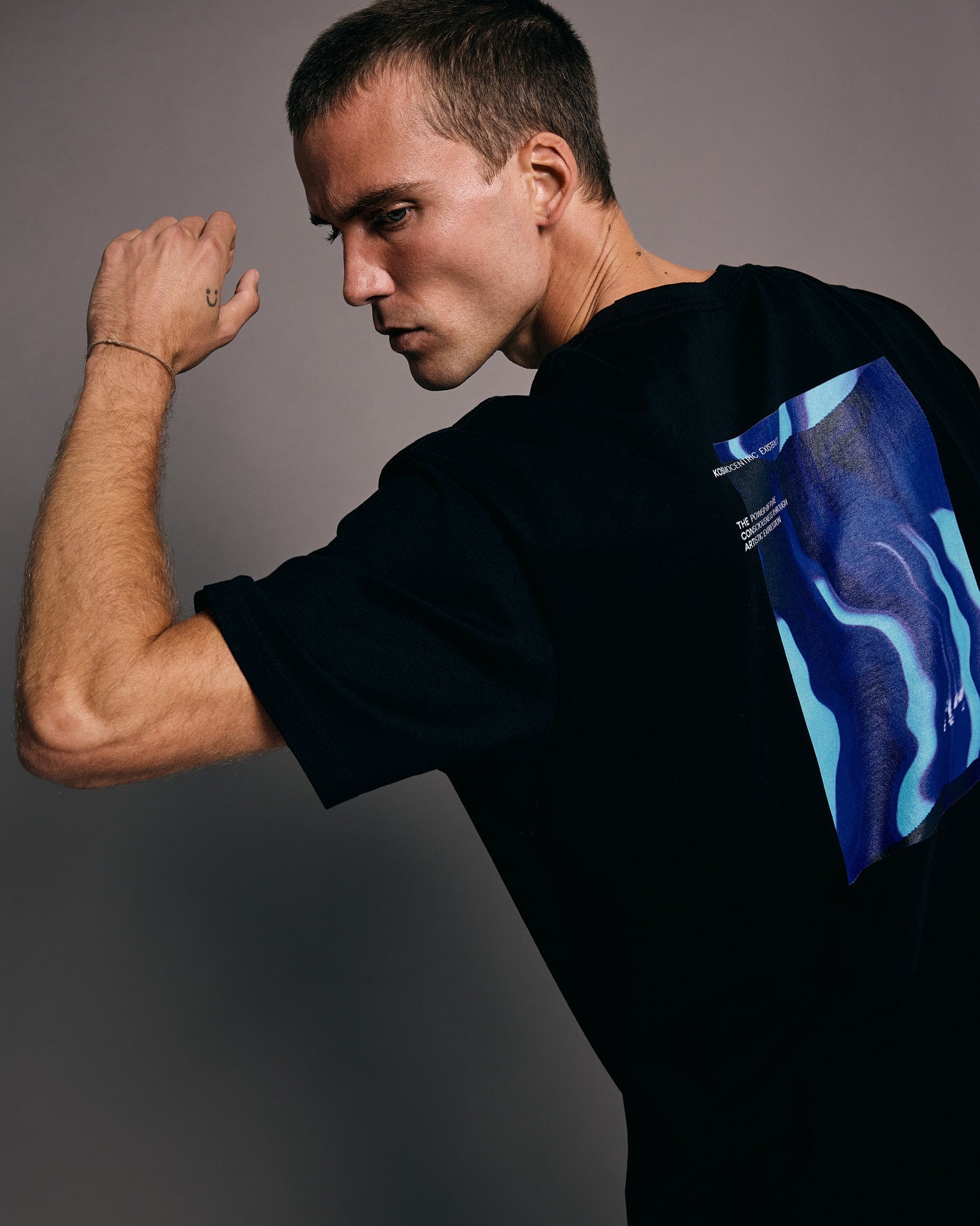 Kosmocentric x Black T-Shirt x Black Graphic Tee (Back Graphics)