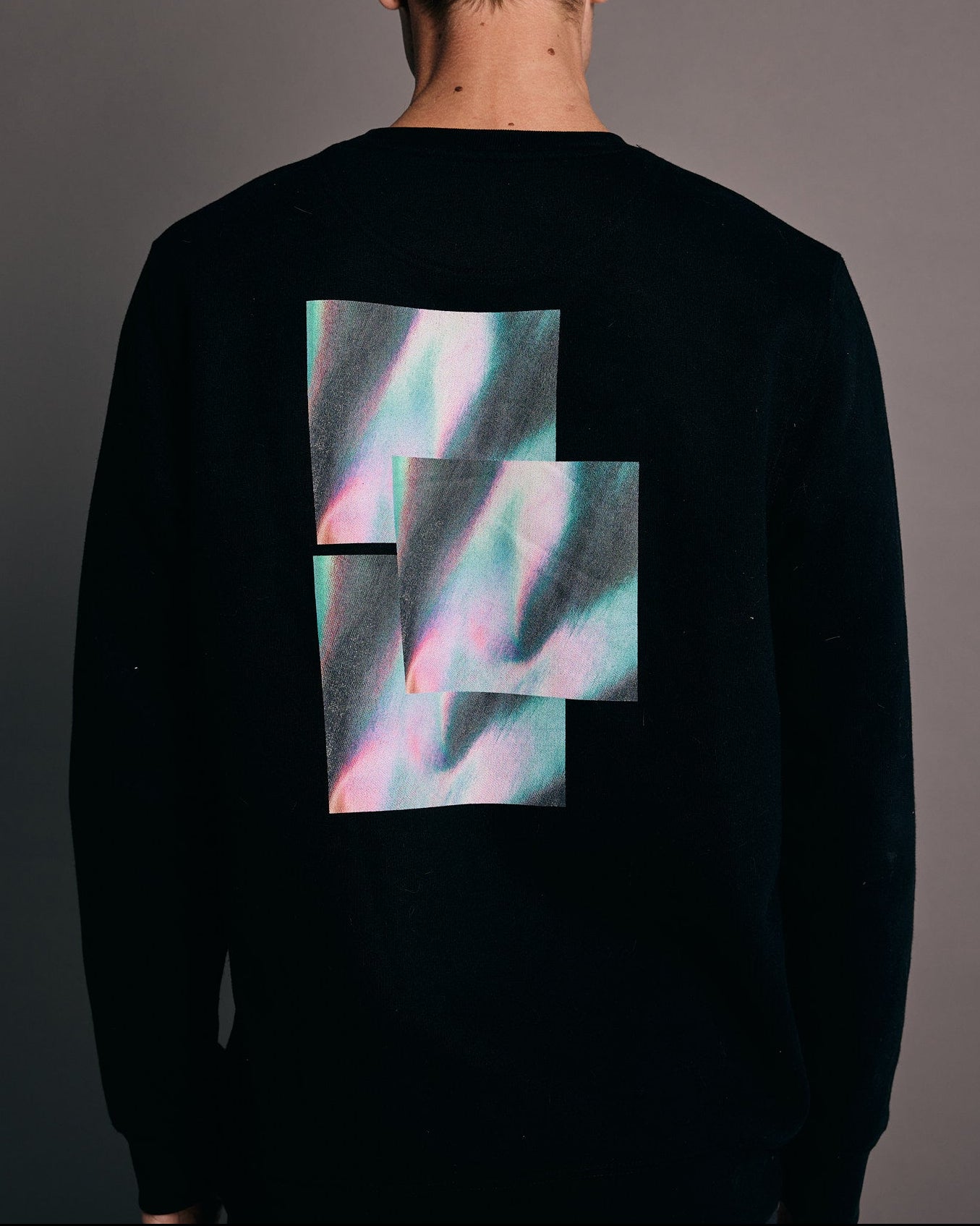 Reflect x Black Crewneck Sweatshirt (Back Graphics)
