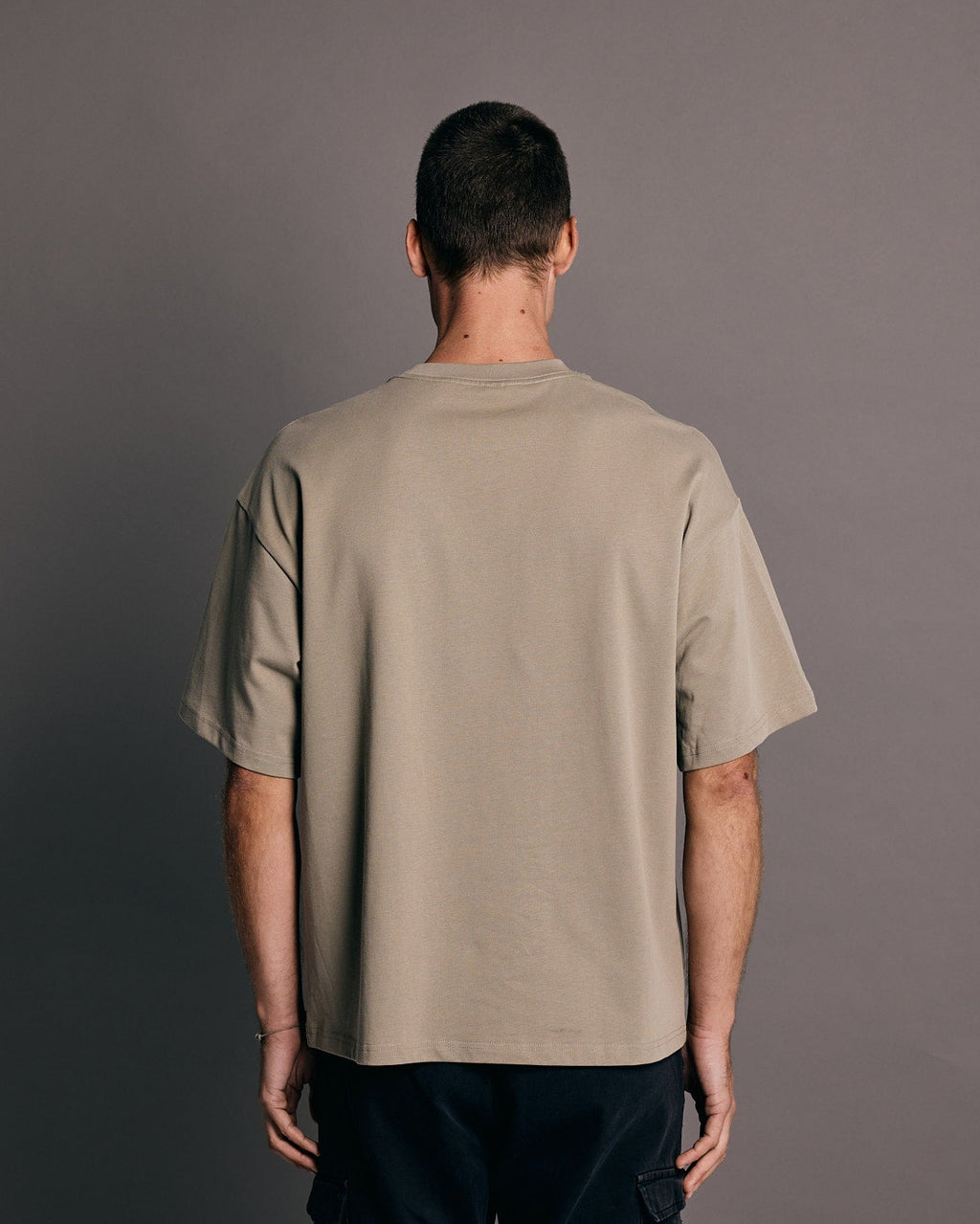 Conscious Architect x Boxy Drop Shoulder T-Shirt x Beige