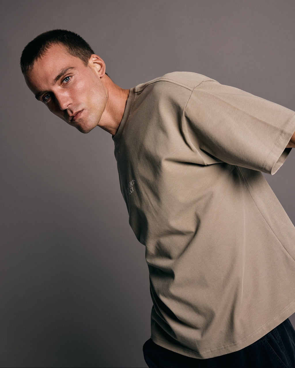 Conscious Architect x Boxy Drop Shoulder T-Shirt x Beige