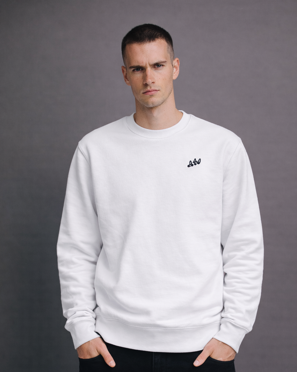 980 x White Crewneck Sweatshirt