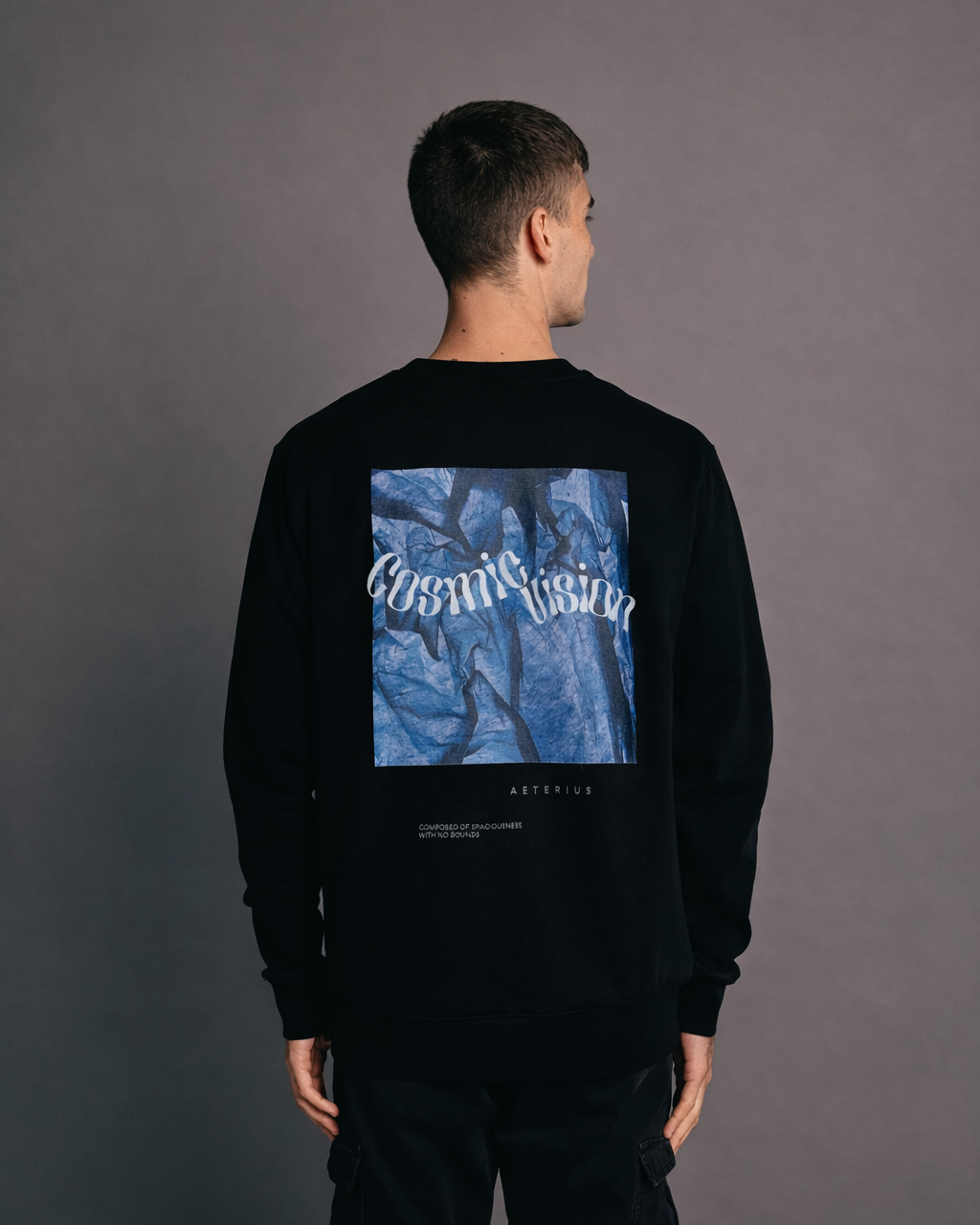 Cosmic Vision x Black Crewneck Sweatshirt