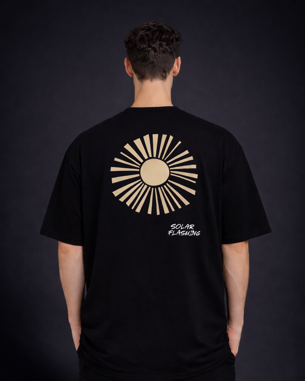 Solar Flashing x Black T-Shirt x Black Graphic Tee