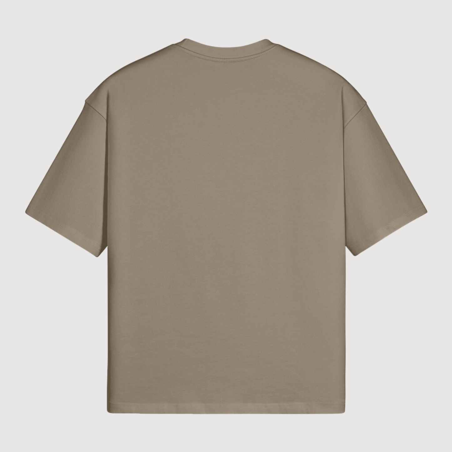 boxy drop shoulder t-shirt plain beige luxury streetwear aeterius 