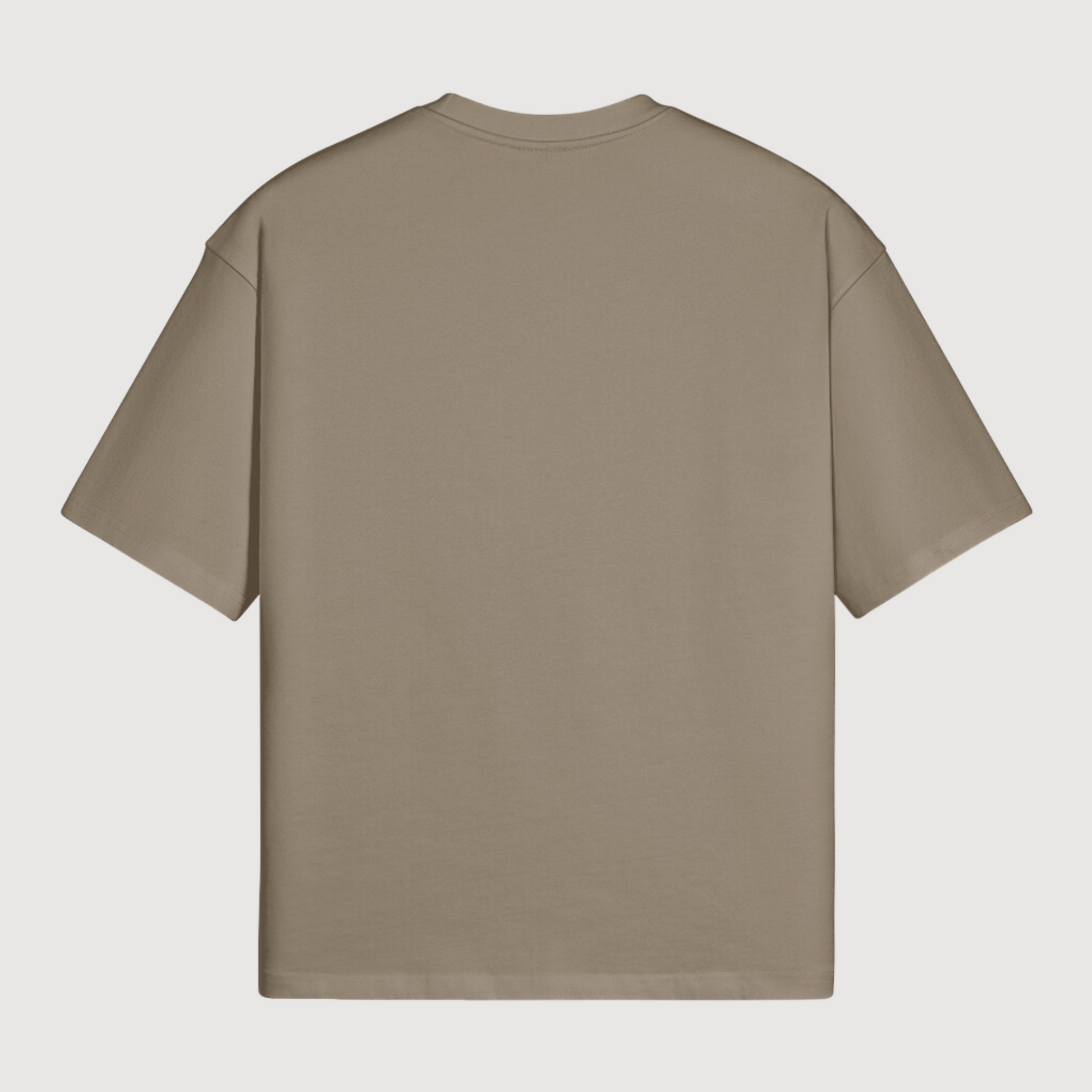 boxy drop shoulder t-shirt plain beige luxury streetwear aeterius 