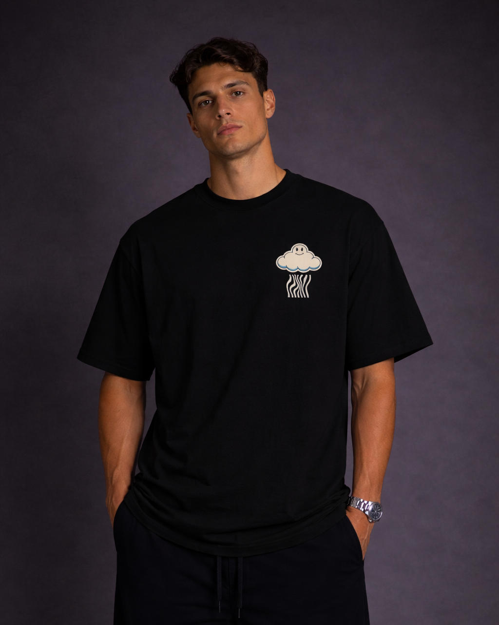 Mr. Cloud x Black T-shirt