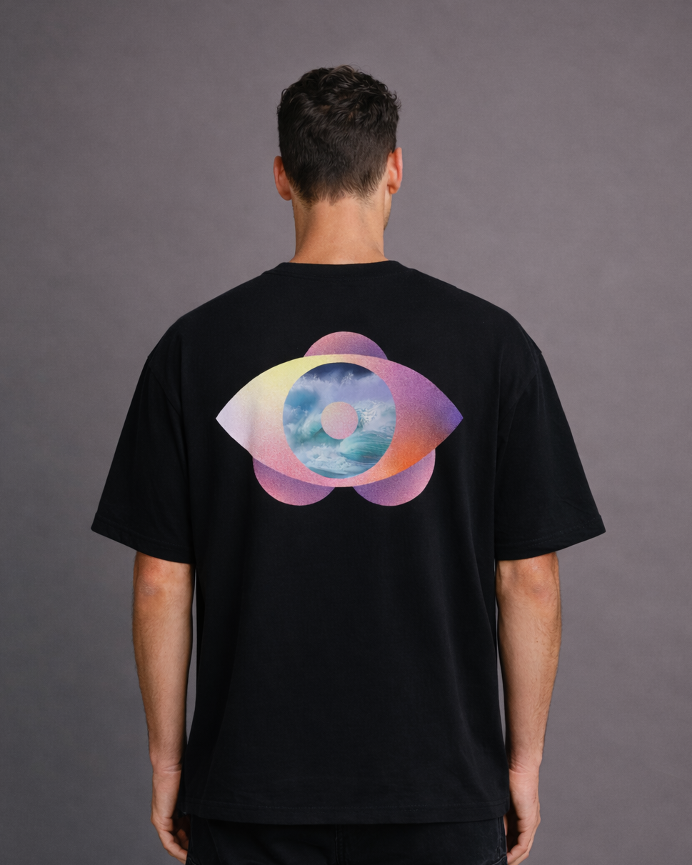 Tides x Black T-Shirt (Back Design)