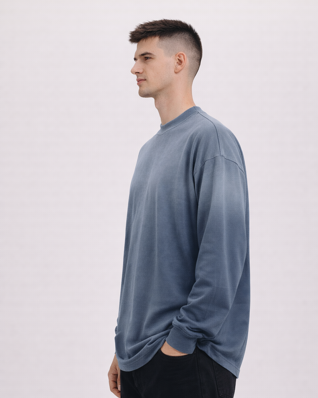 Dyed Oversized Crewneck x Drop Shoulder x Washed Out