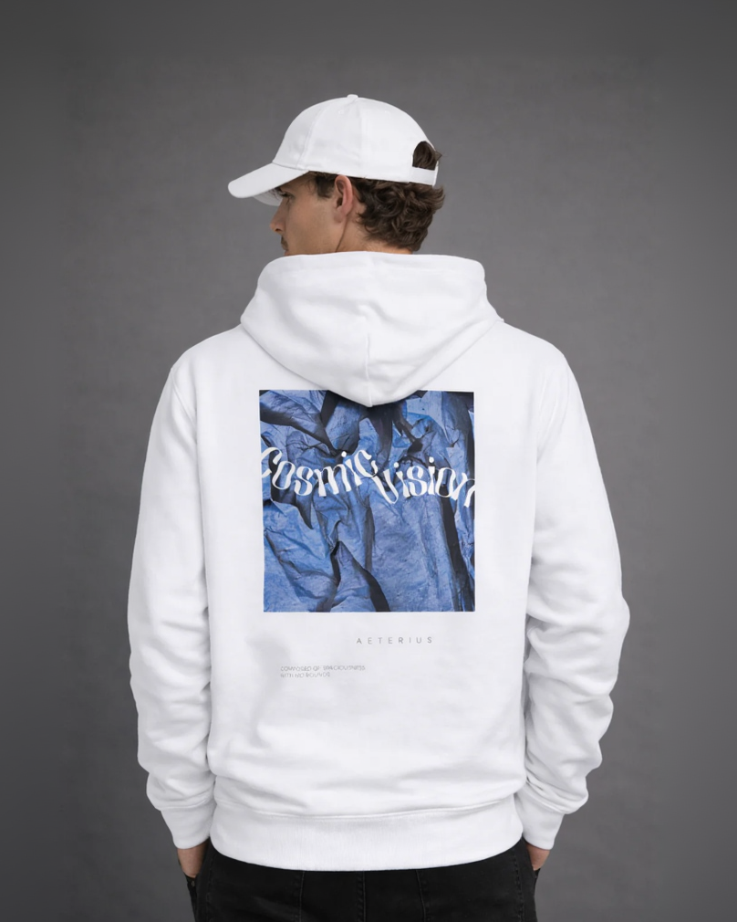 Cosmic Vision x White Hoodie