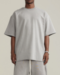 Luxury streetwear light grey oversized t-shirt boxy fit 