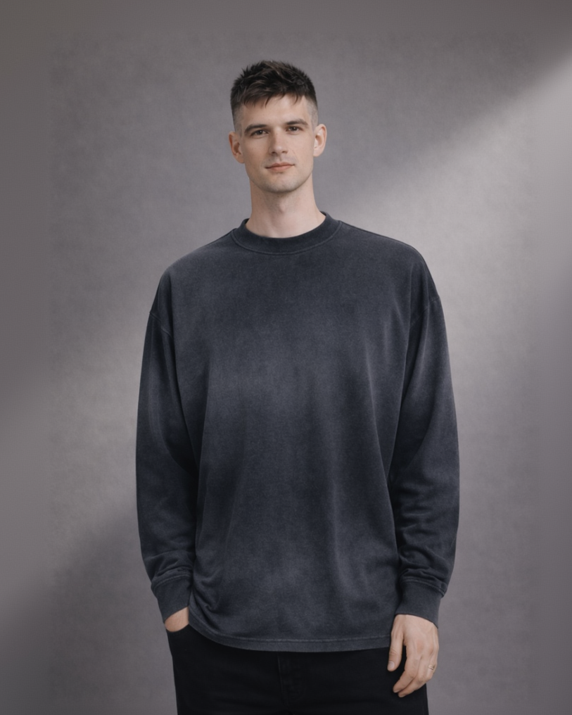 Oversized Crewneck x Drop Shoulder x Washed Out