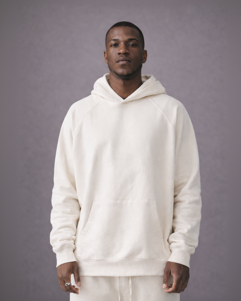 Raglan Off-White Hoodie Oversized