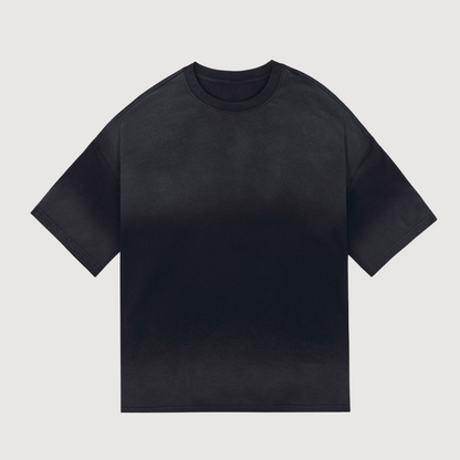 Washed dyed black oversized t-shirt drop shoulder luxury streetwear boxy fit