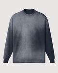 washed dyed oversized crewneck sweatshirt luxury streetwear drop shoulder