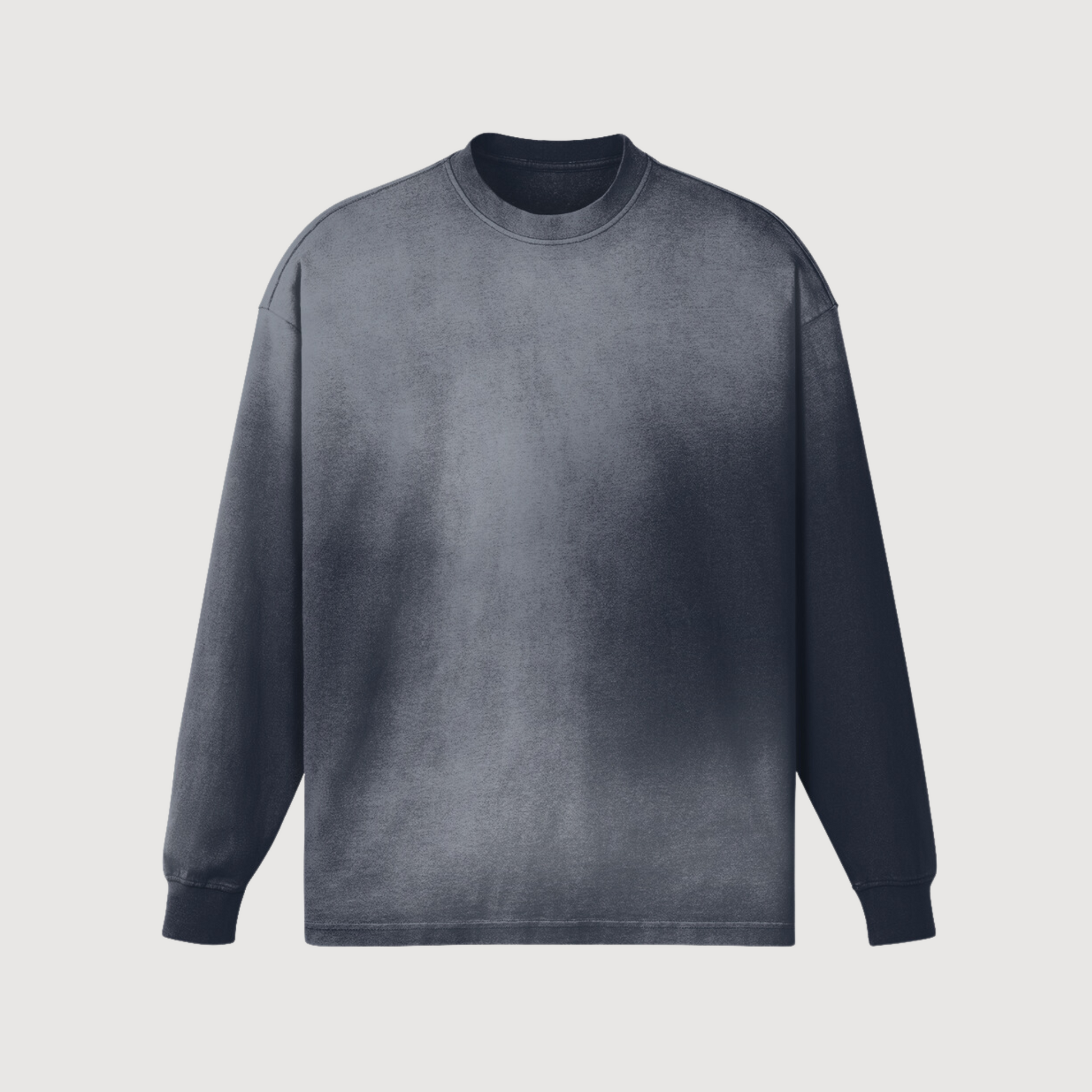 washed dyed oversized crewneck sweatshirt luxury streetwear drop shoulder