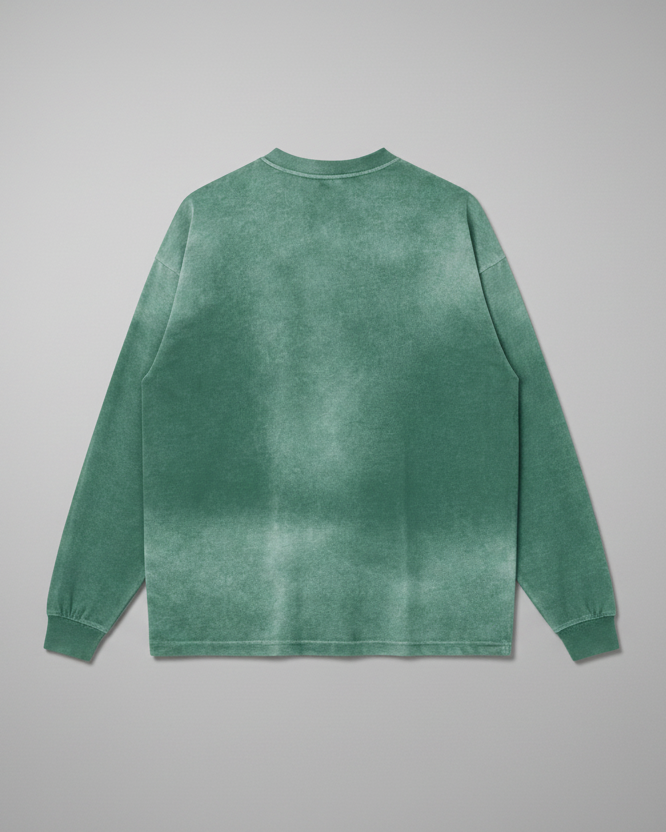 Dyed Oversized Crewneck x Drop Shoulder x Washed Out