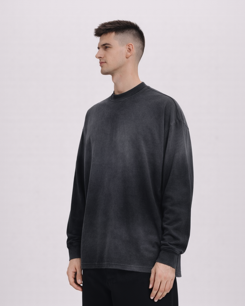 Oversized Crewneck x Drop Shoulder x Washed Out
