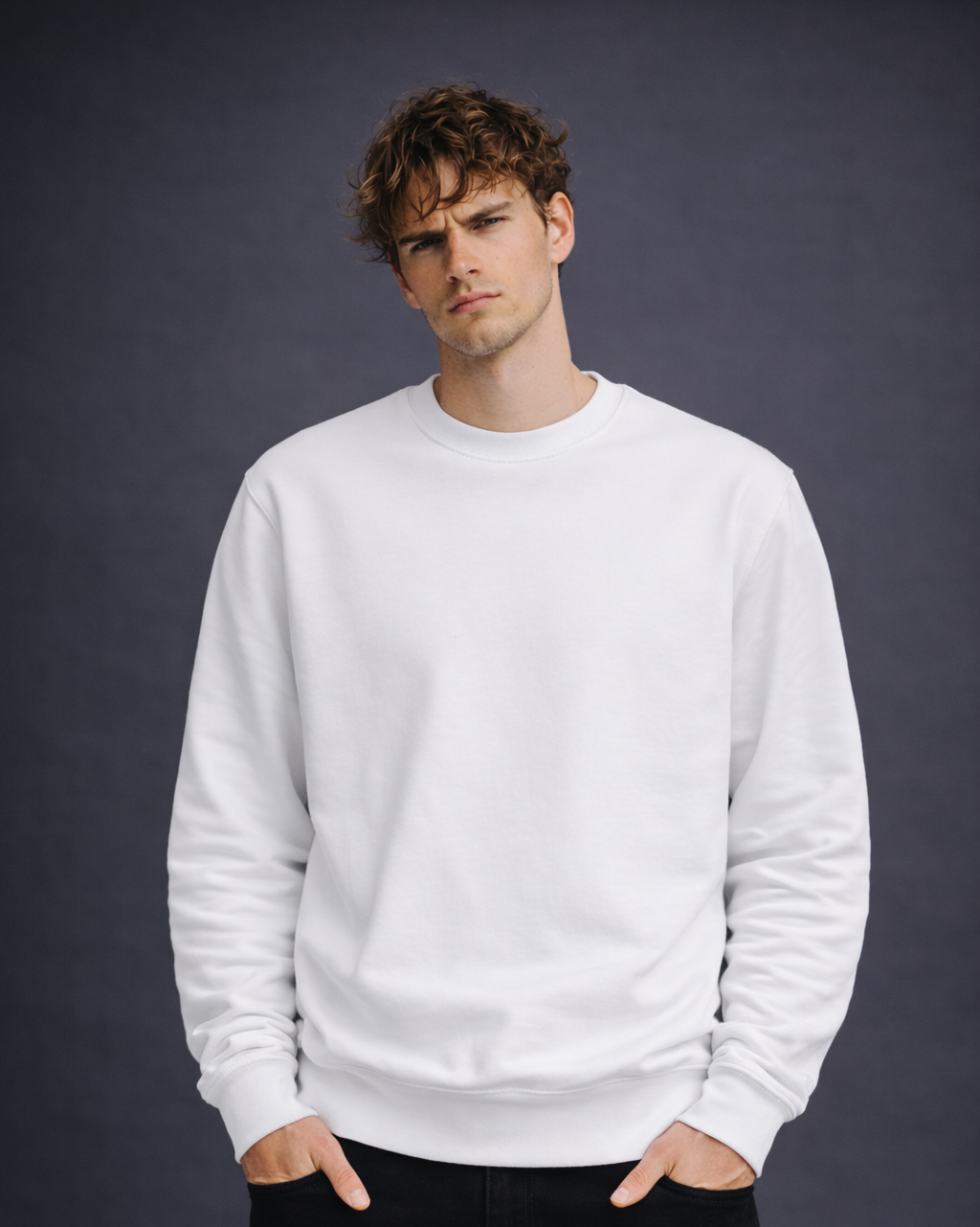 Cosmic Vision x White Crewneck Sweatshirt