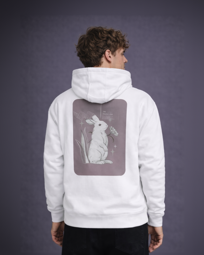 Oscillating x White Hoodie