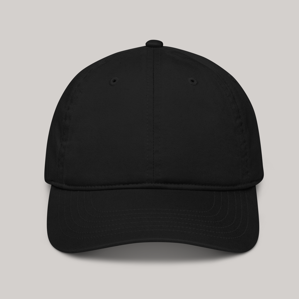 plain black dad cap baseball hat headwear accessory aeterius streetwear luxury front