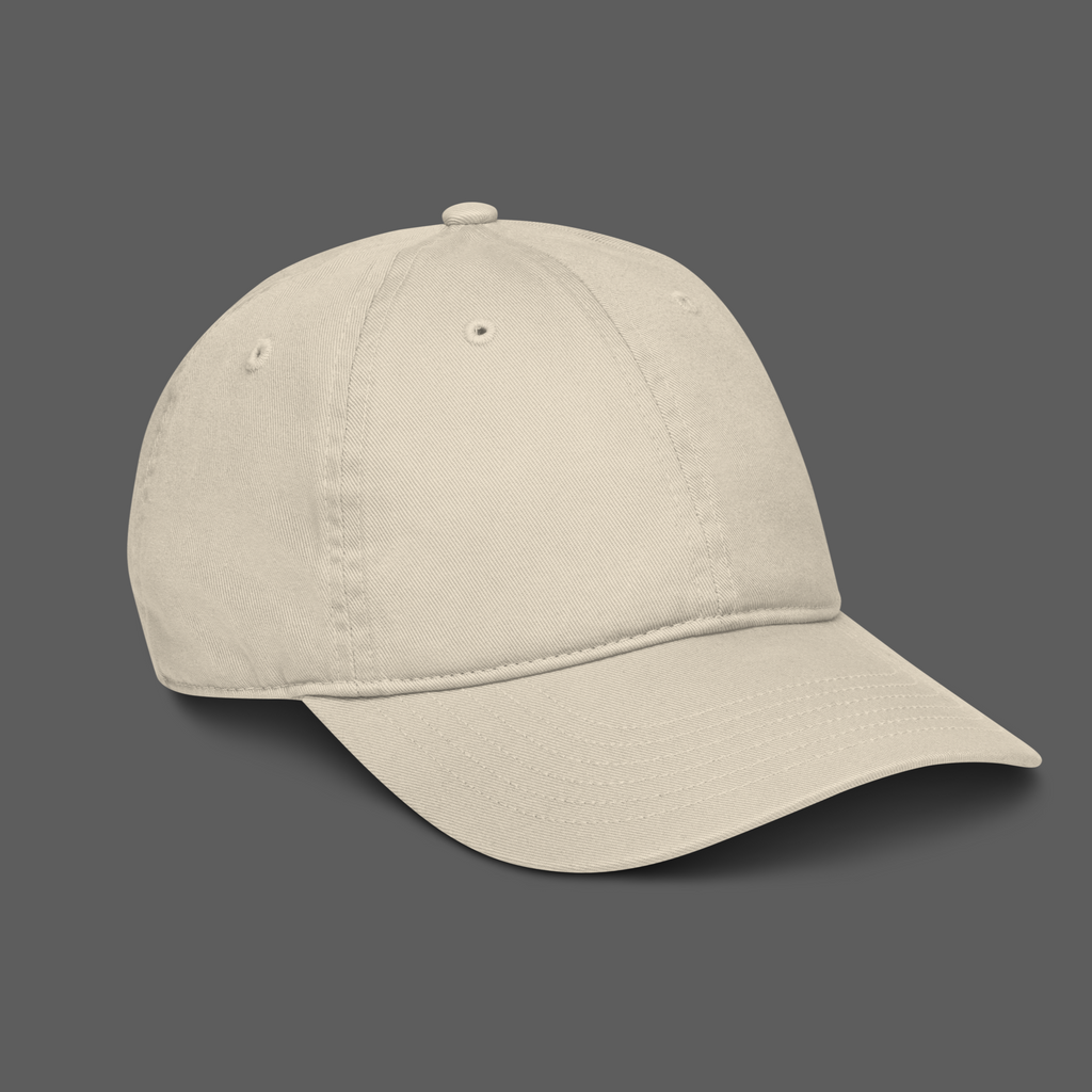 front and side of beige cap hat luxury streetwear accessory aeterius wear urban clothing 