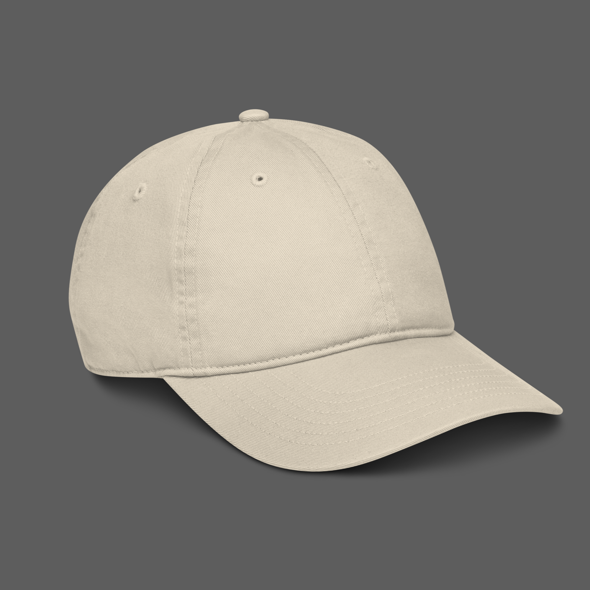 front and side of beige cap hat luxury streetwear accessory aeterius wear urban clothing 