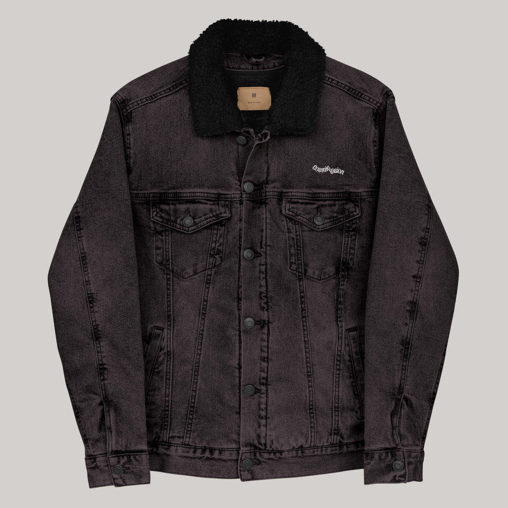 Cosmic Vision x Black Denim Sherpa Jacket