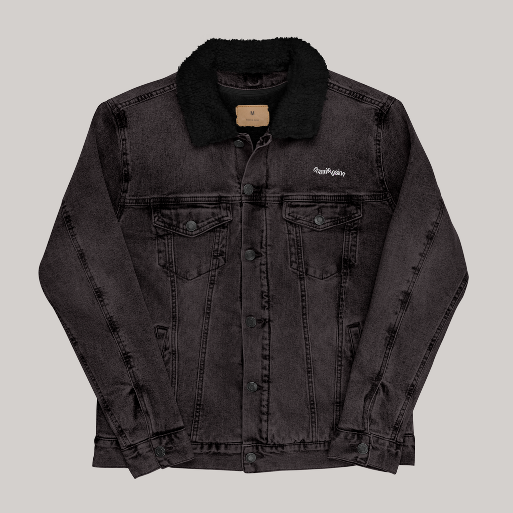 Cosmic Vision x Black Denim Sherpa Jacket