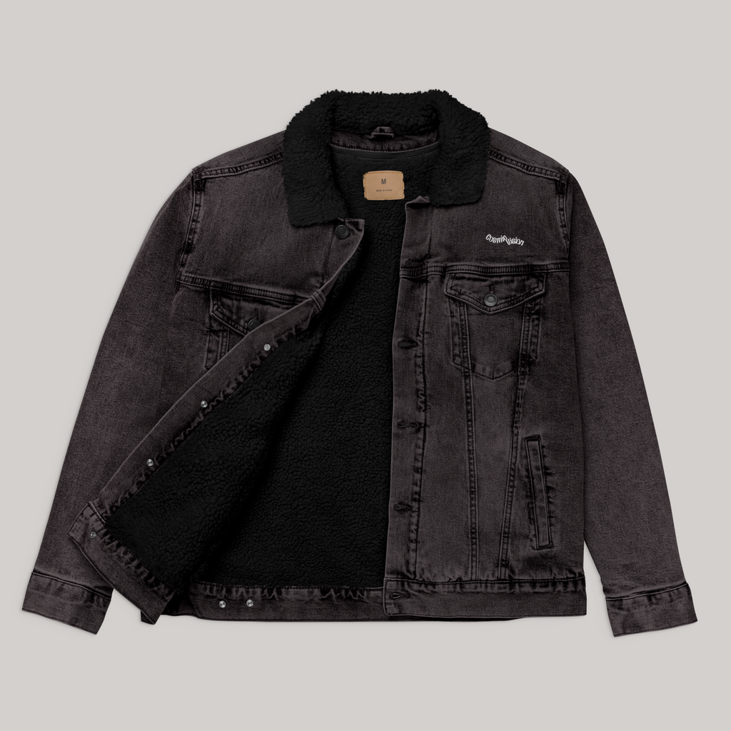 Cosmic Vision x Black Denim Sherpa Jacket