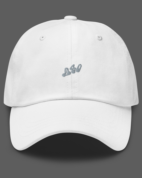 white baseball cap dad hat AETERIUS streetwear caps of luxury streetwear
