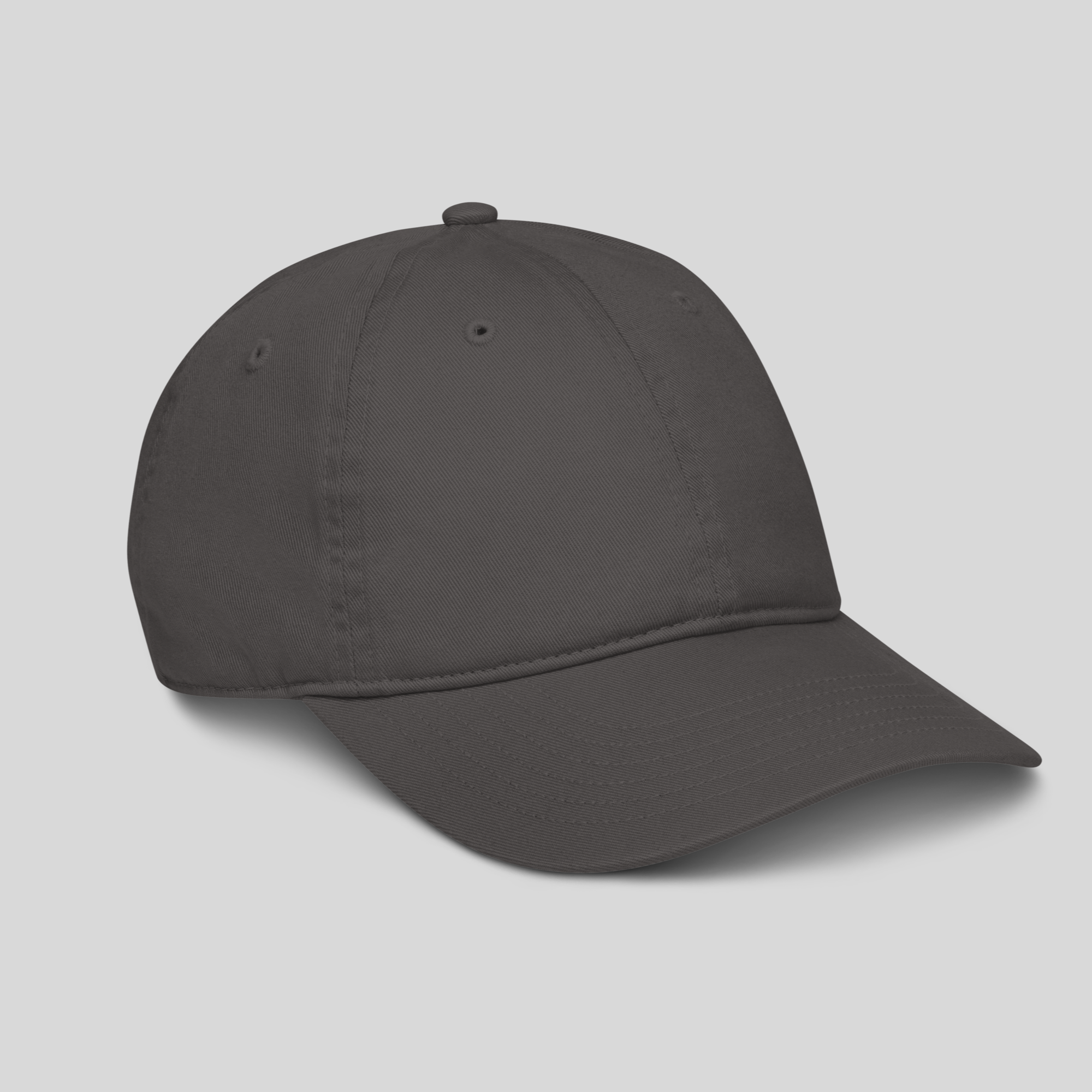 front angle aeterius streetwear grey dad hat baseball cap luxury streetwear