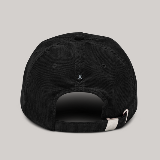 X Black Corduroy Hat