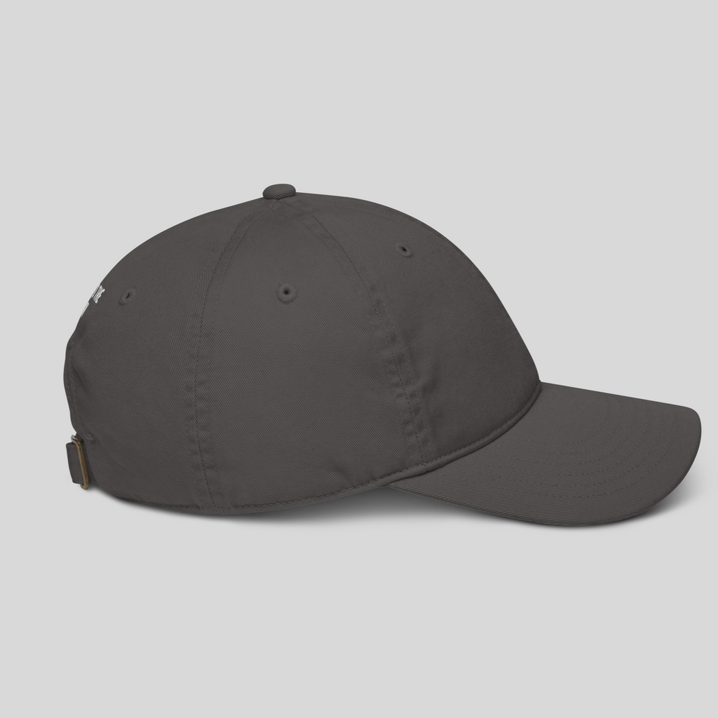 aeterius streetwear side view of baseball cap dad hat dive into the unknown embroidery