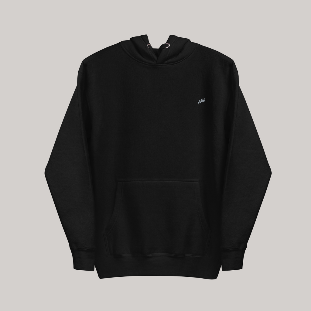 black hoodie from streetwear hoodies with 980 embroidery
