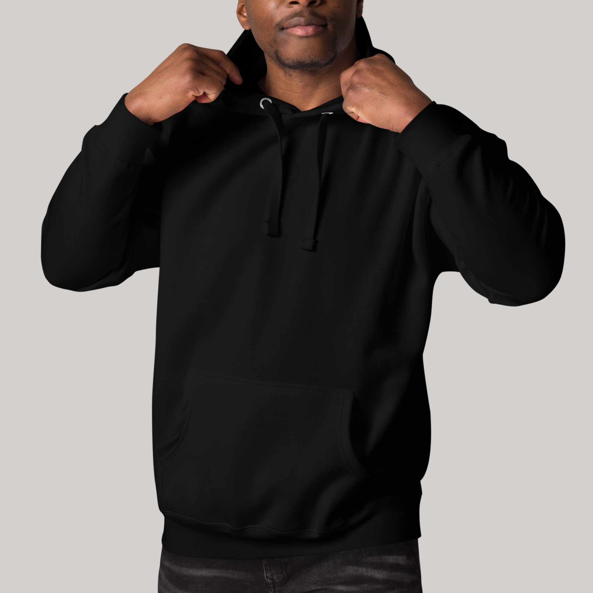 Black hoodie front