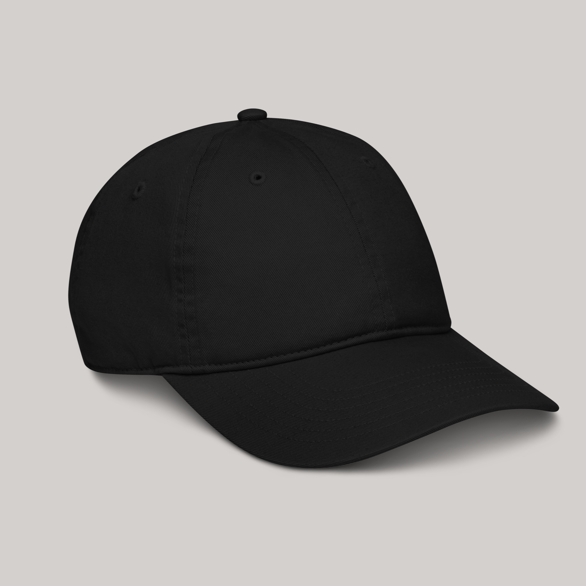 black cap front side view aeterius streetwear accessory dive into the unknown
