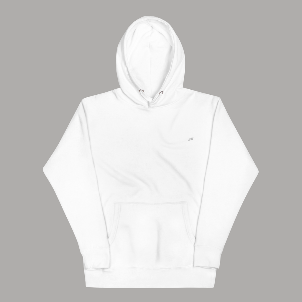 white hoodie, luxury streetwear hoodies, white sweatshirt AETERIUS 980 embroidery