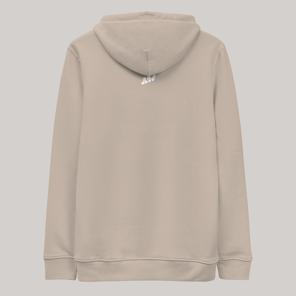 back side of 980 sweatshirt: 980 white logo embroidery center