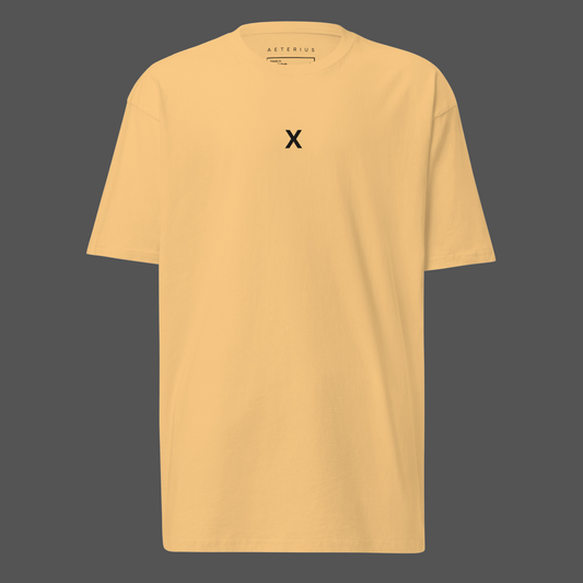AETERIUS WEAR Luxury streetwear gold beige t-shirt drop shoulder oversized cool tee